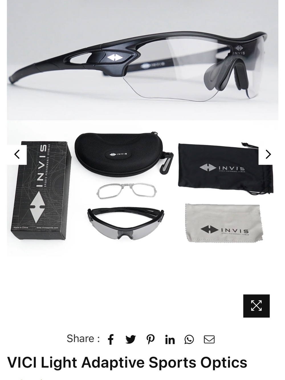 Performance & Protective Photochromatic Rimless Sports Sunglasses - Black